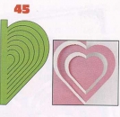 Lacé-Schablone Nr. 45, Herz